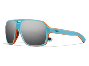 Sky Blue/Orange Frame - Dark Arctic Mirror Lens