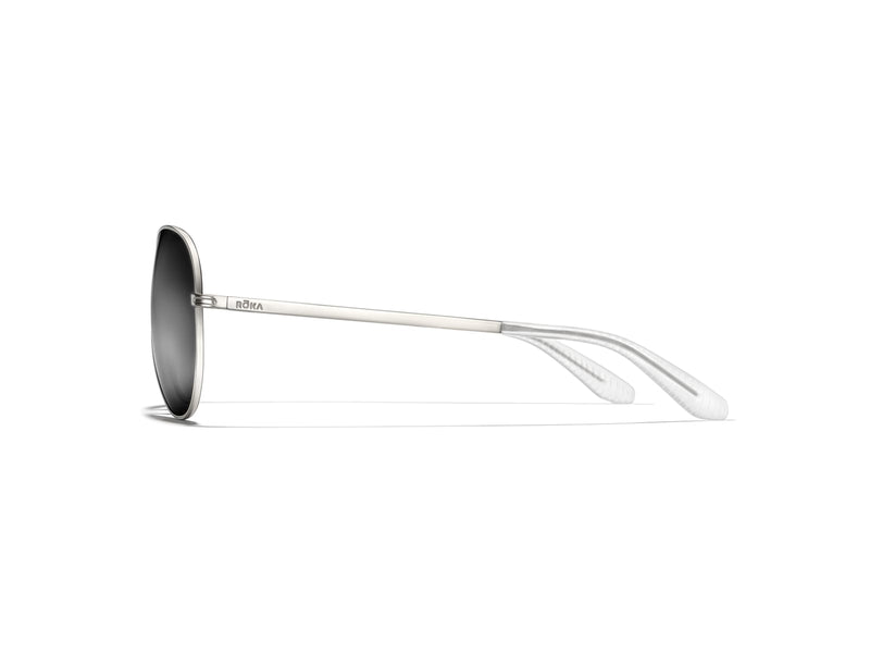 Roka Phantom Titanium Sunglasses with Silver Frames - Dark Arctic Mirror Lens | Regular