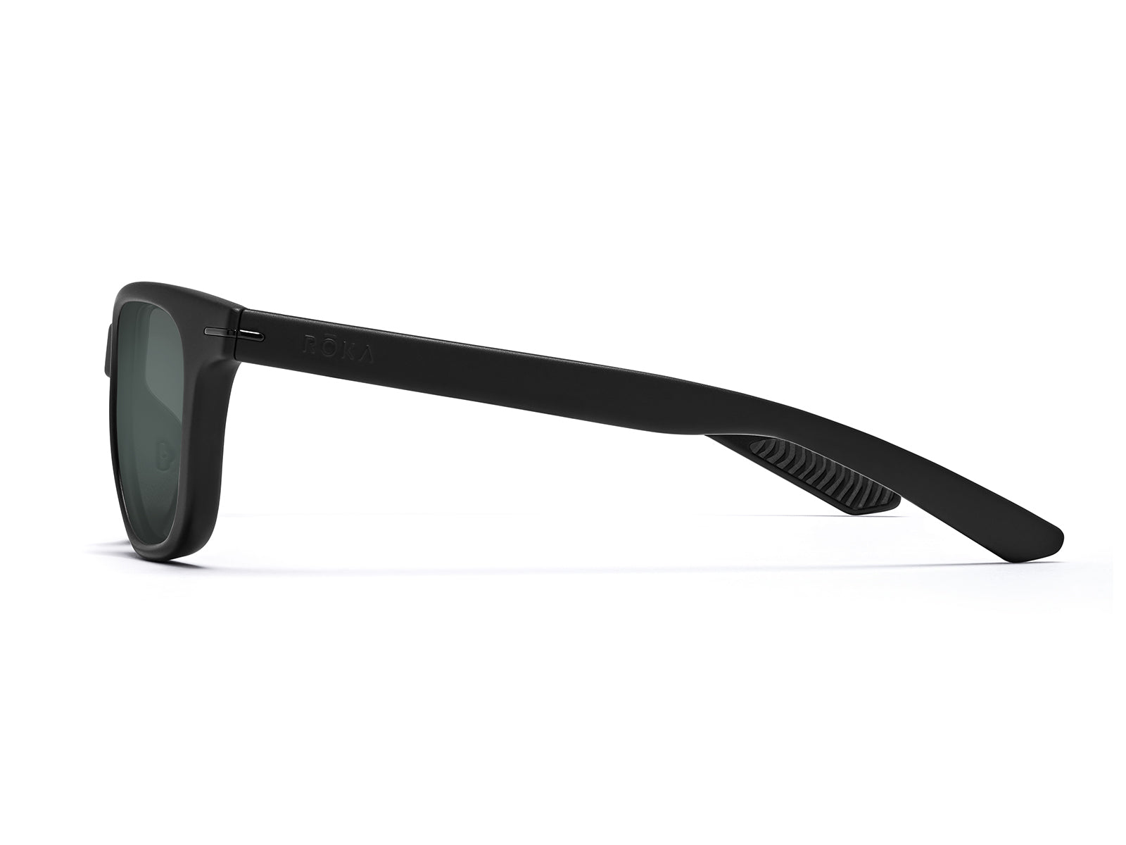 Roka Palmer Sunglasses with Sandalwood Frames - Dark Carbon (Polarized) Lens